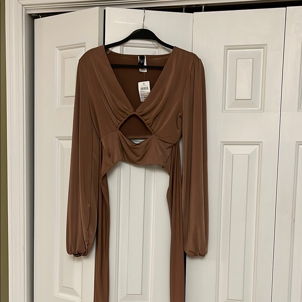 Elegant Brown Women's Top